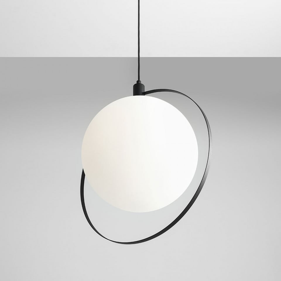Lustra neagra/alba din metal Aura Black Aldex