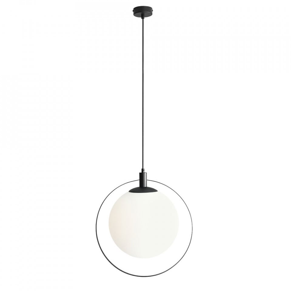 Lustra neagra/alba din metal Aura Black Aldex