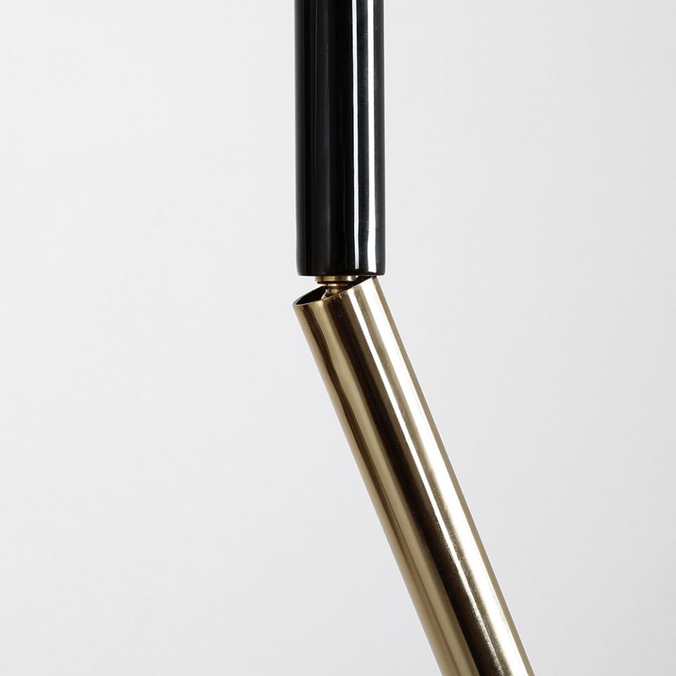 Lustra neagra/aurie din metal Stick L Aldex
