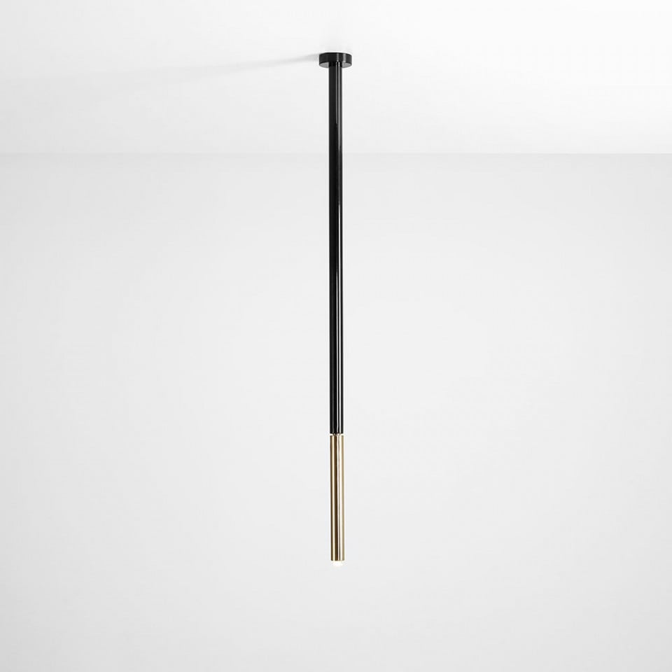 Lustra neagra/aurie din metal Stick L Aldex