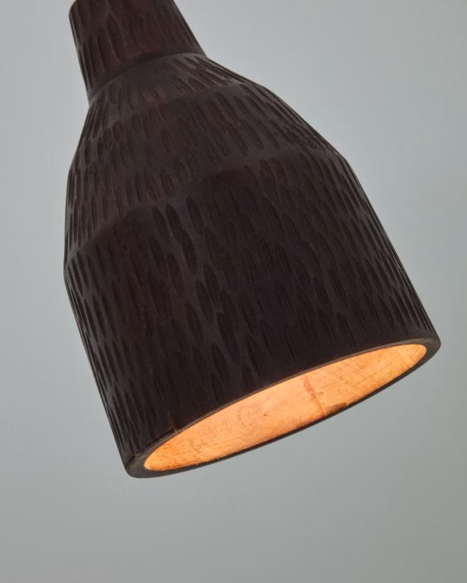 Lustra neagra din lemn Amire Small Kave Home