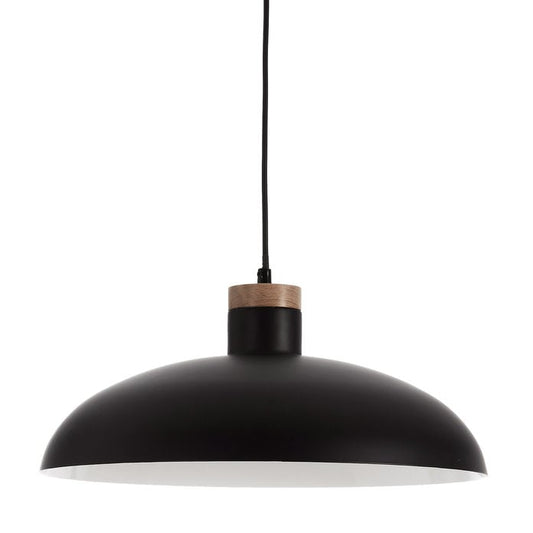 Lustra neagra din lemn Gotram Kave Home