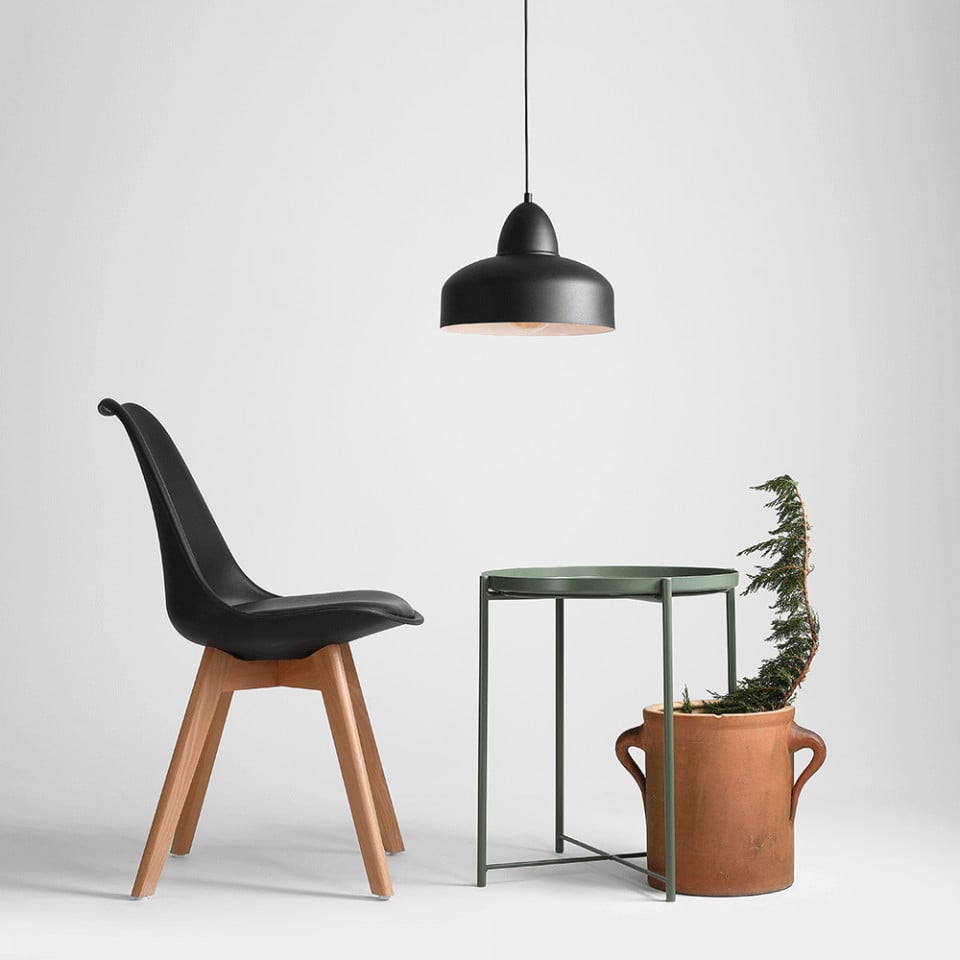 Lustra neagra din metal Como Aldex