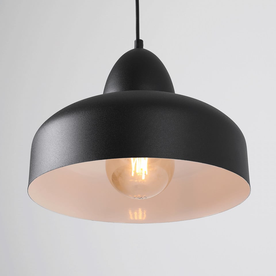 Lustra neagra din metal Como Aldex