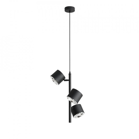 Lustra neagra din metal cu 3 becuri Bot Aldex