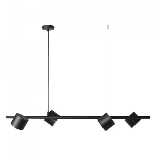 Lustra neagra din metal cu 4 becuri Bot Aldex
