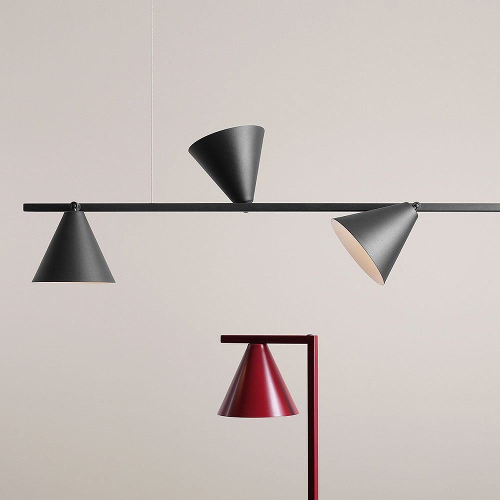 Lustra neagra din metal cu 4 becuri Form Aldex