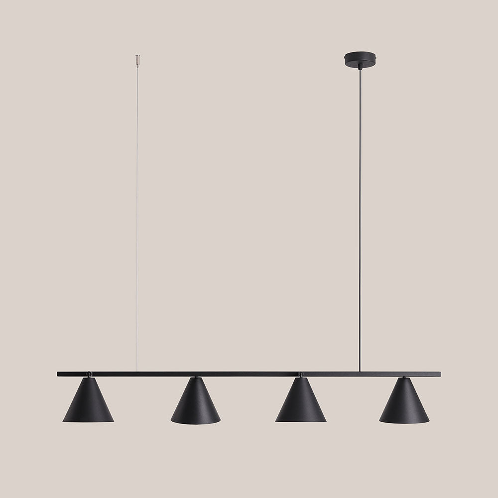 Lustra neagra din metal cu 4 becuri Form Aldex