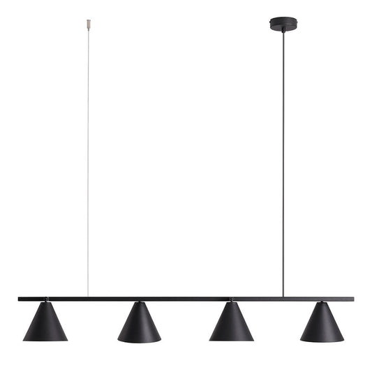 Lustra neagra din metal cu 4 becuri Form Aldex