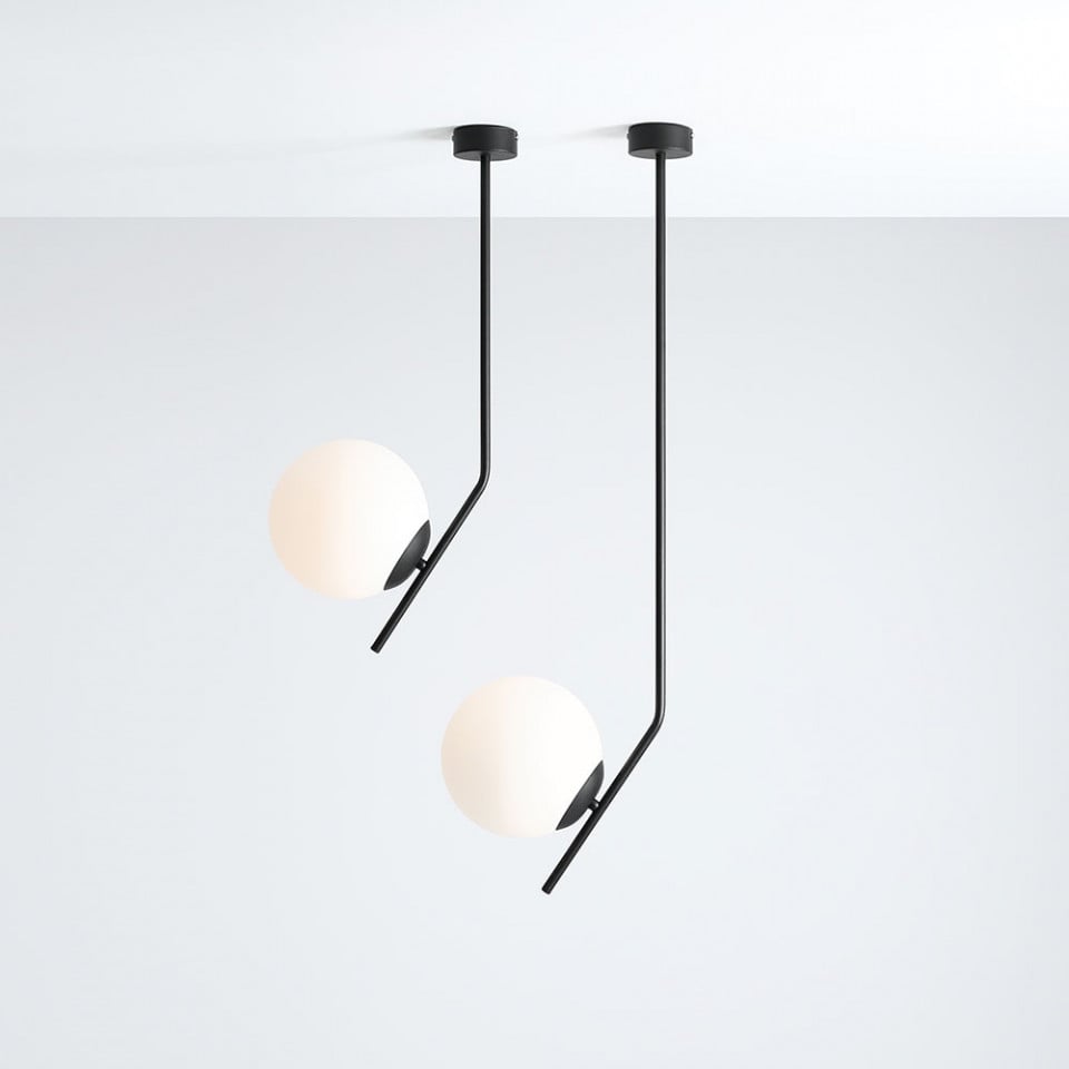 Lustra neagra din metal Gallia Long Aldex