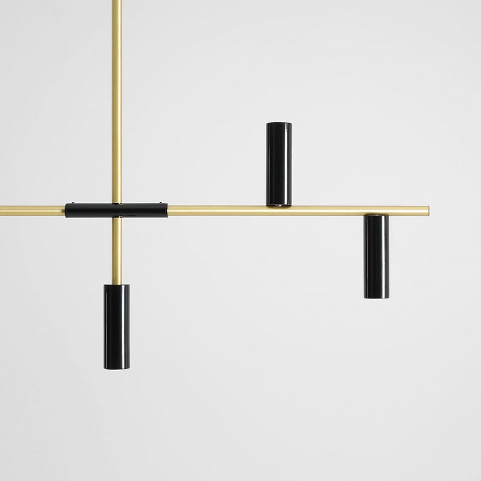 Lustra neagra/maro alama din metal cu 7 becuri Trevo Aldex