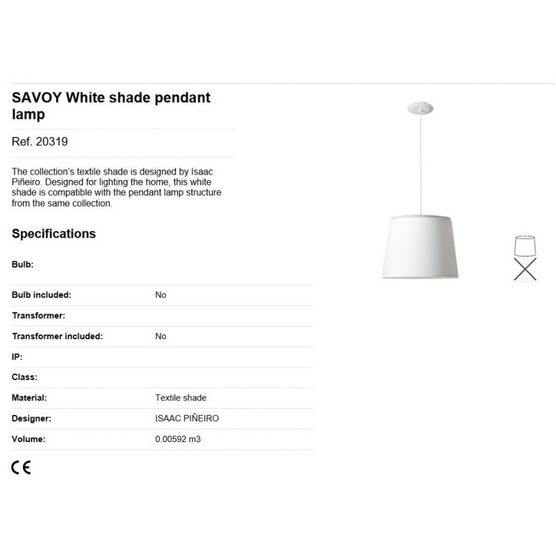 Lustra / Pendul modern design elegant ø42cm SAVOY alb