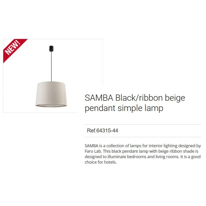 Lustra / Pendul modern design elegant SAMBA ø40cm bej