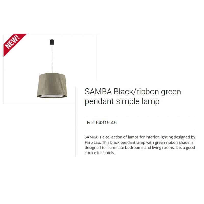 Lustra / Pendul modern design elegant SAMBA ø40cm verde