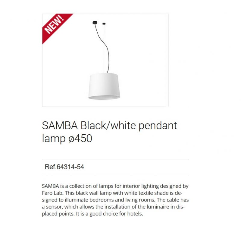 Lustra pendul moderna design elegant CONGA negru/alb