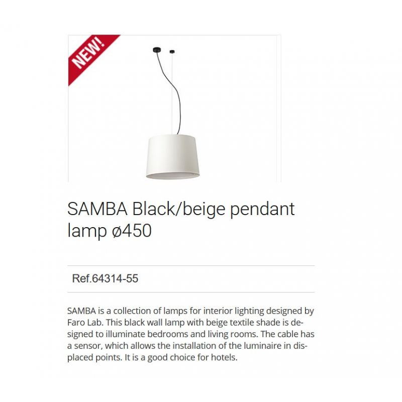 Lustra pendul moderna design elegant CONGA negru/bej