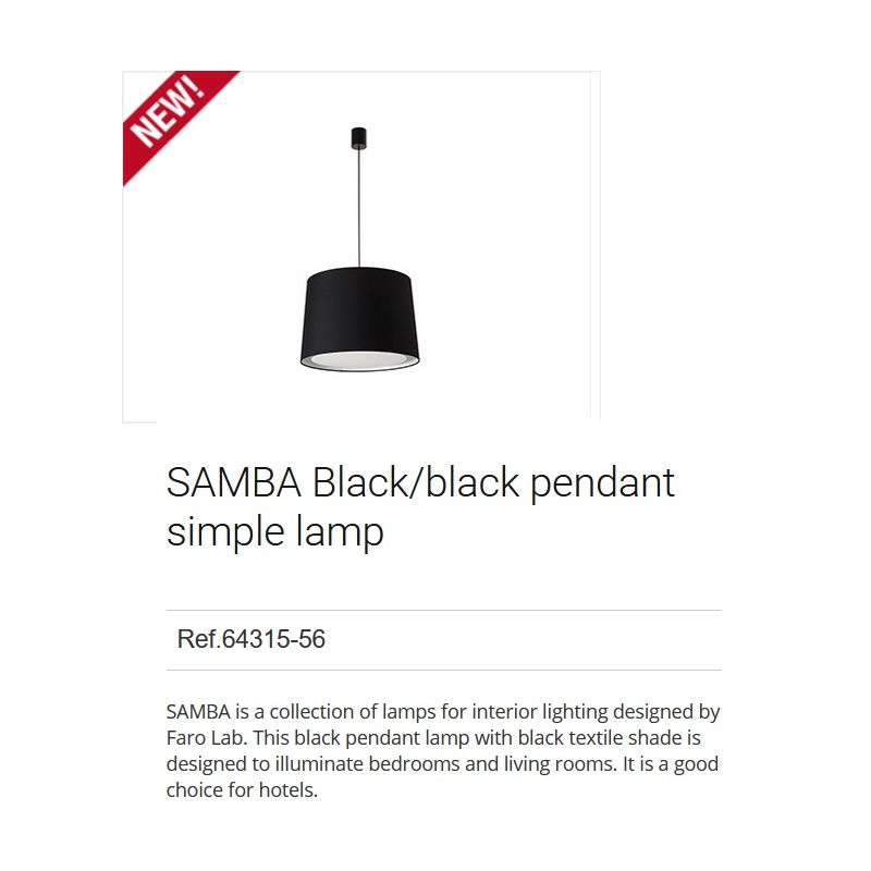 Lustra pendul moderna design elegant CONGA simple negru