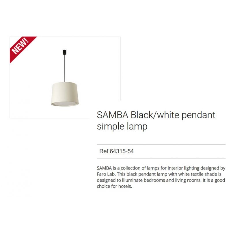Lustra pendul moderna design elegant CONGA simple negru/alb