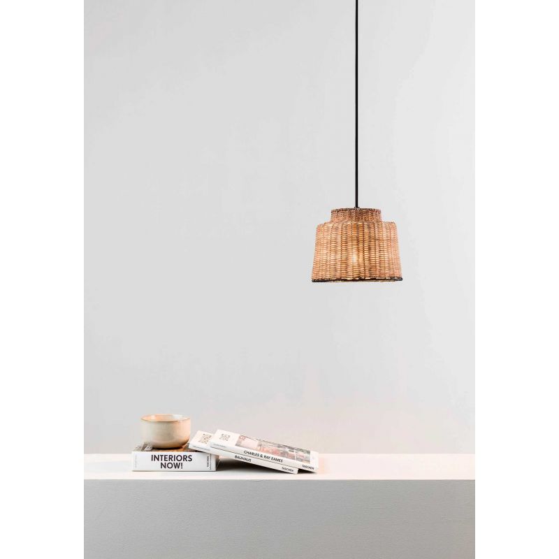 Lustra / Pendul suspendat design natural din ratan SAIPAN 22,5cm