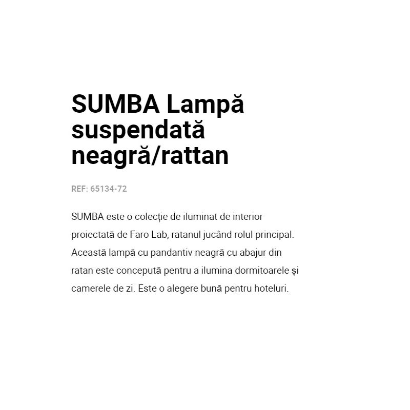 Lustra / Pendul suspendat design natural din ratan SUMBA 56cm