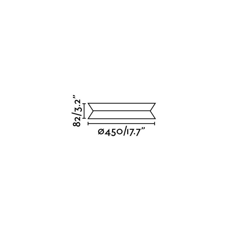 Lustra / Plafoniera LED design modern Ø45cm TENDER neagra