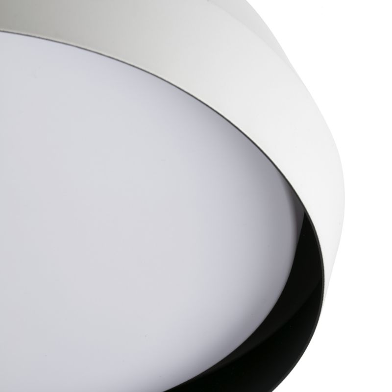 Lustra / Plafoniera LED design modern slim SHOKU Ø35cm alb/negru