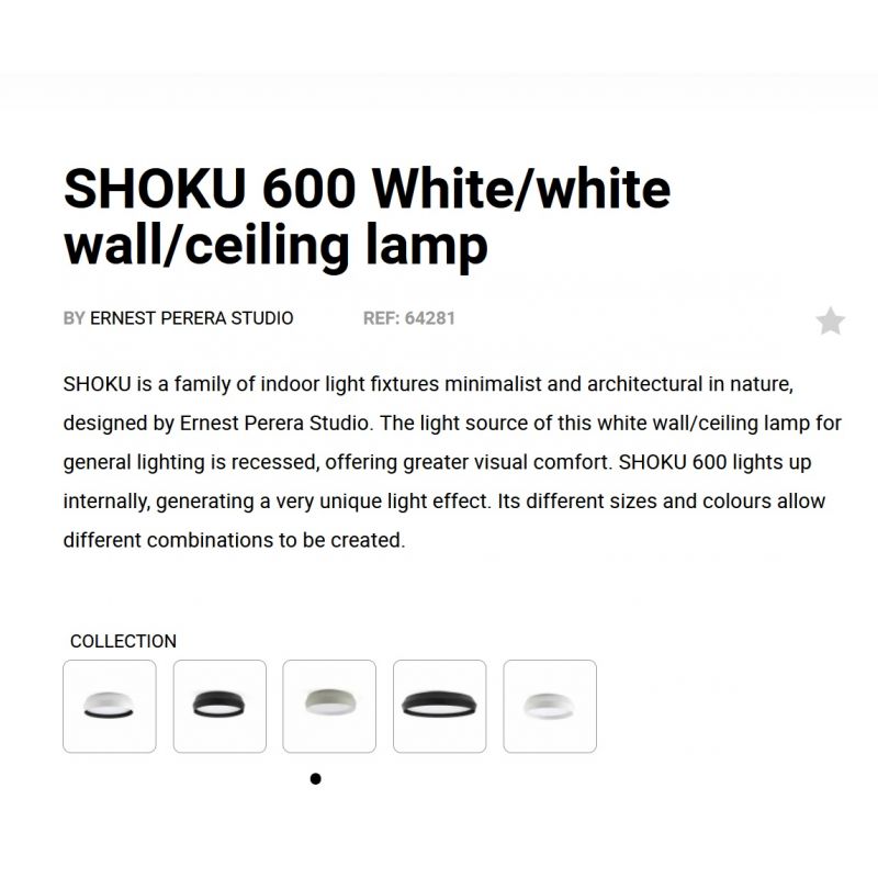Lustra / Plafoniera LED design modern slim SHOKU Ø60cm alb