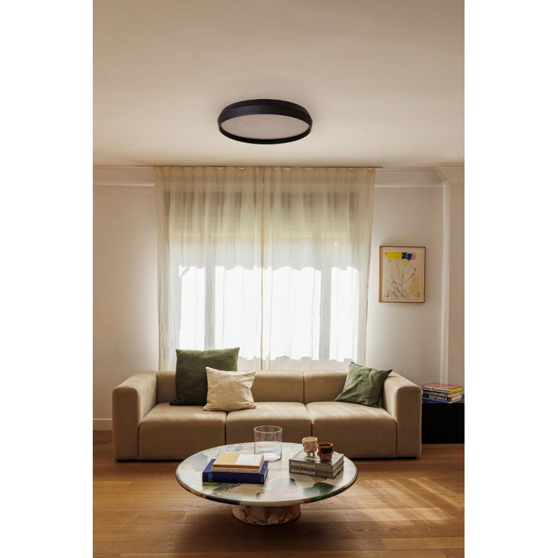 Lustra / Plafoniera LED design modern slim SHOKU Ø60cm negru
