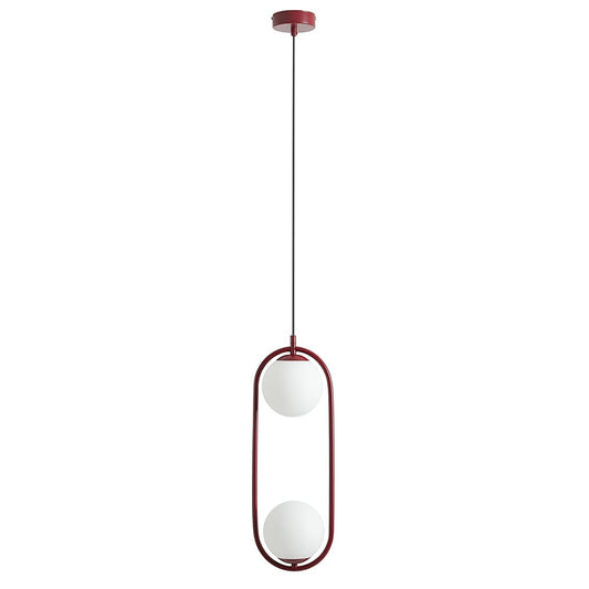 Lustra rosie din metal cu 2 becuri Riva Aldex