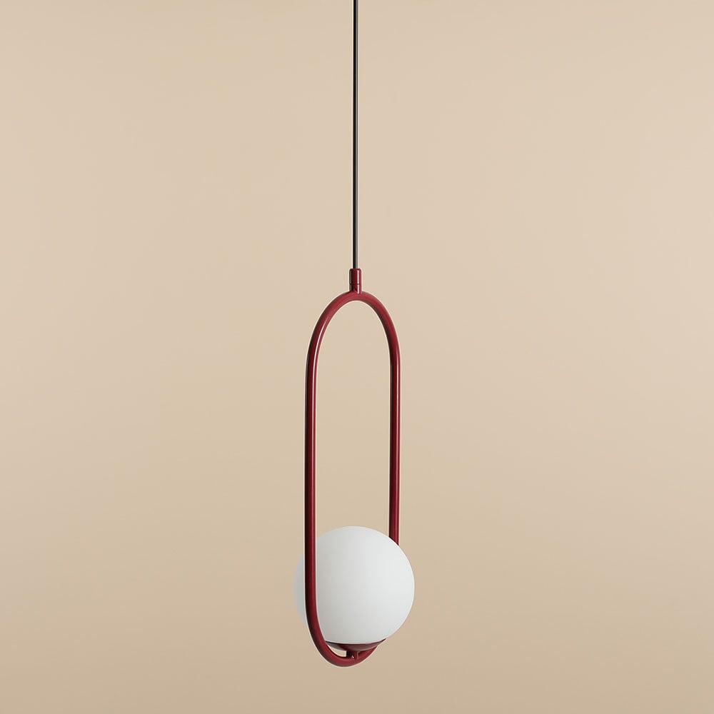 Lustra rosie din metal Riva Aldex