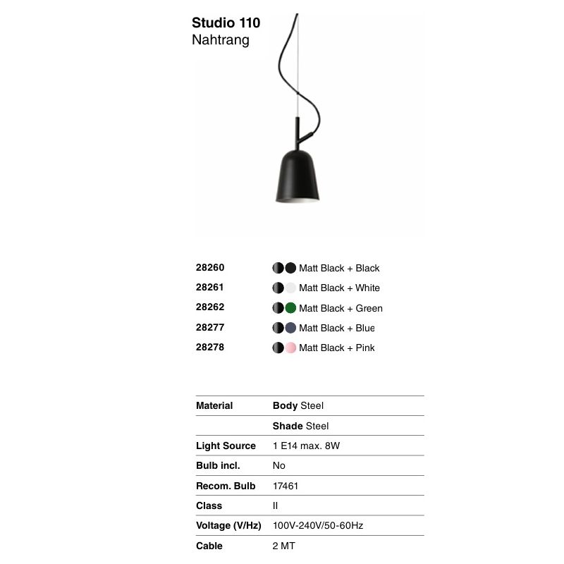 Lustra suspendata design modern Studio 110 alb