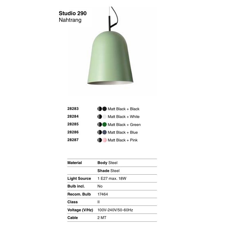 Lustra suspendata design modern Studio 290 alb