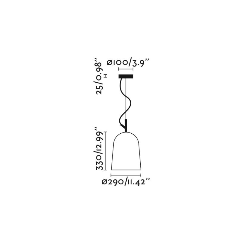 Lustra suspendata design modern Studio 290 negru