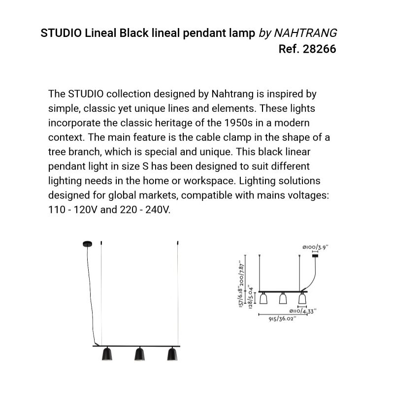 Lustra suspendata design modern Studio negru