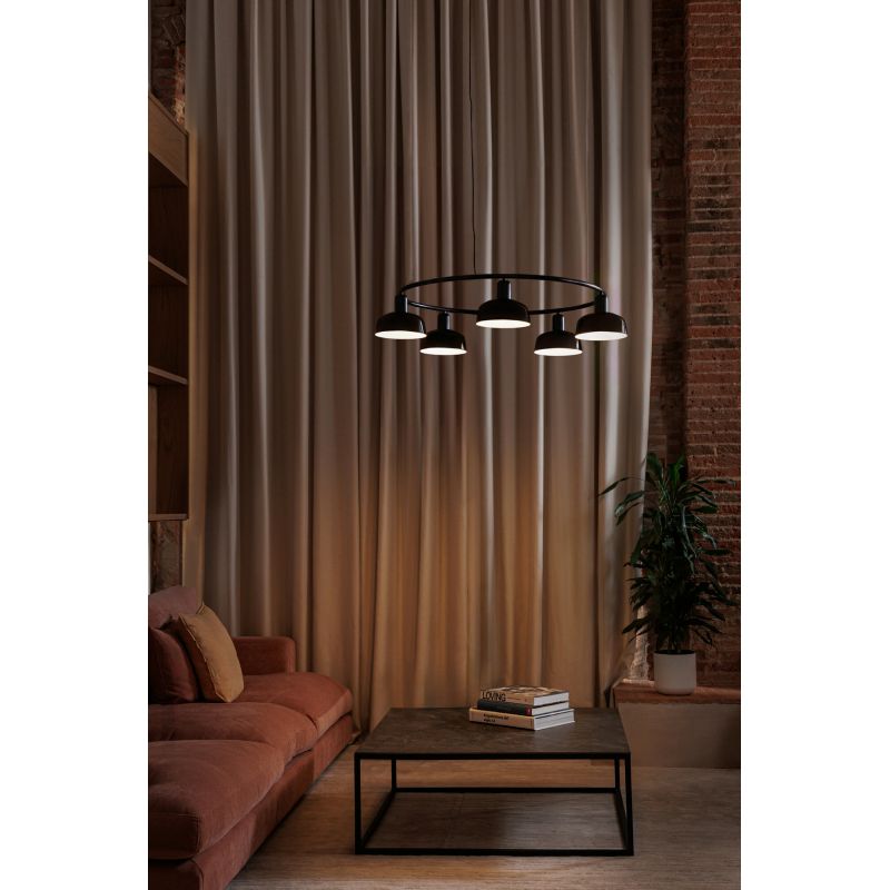 Lustra suspendata design modern TATAWIN S negru