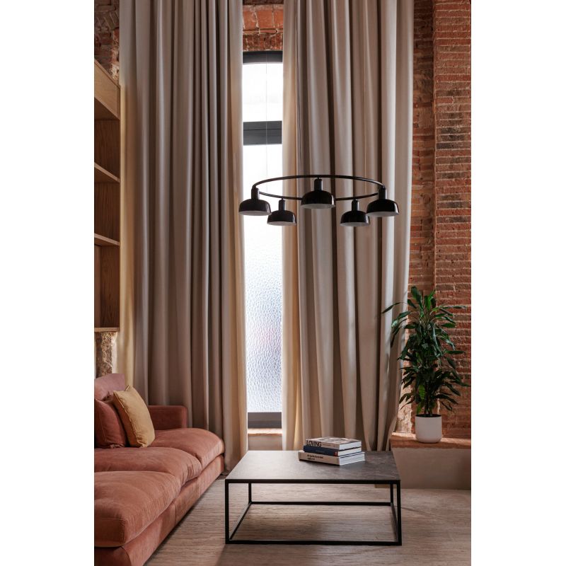 Lustra suspendata design modern TATAWIN S negru