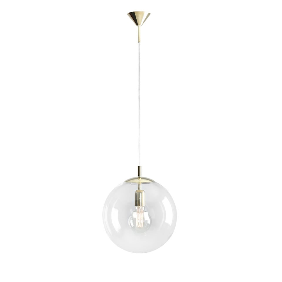 Lustra transparenta/aurie din sticla Globus Gold Aldex