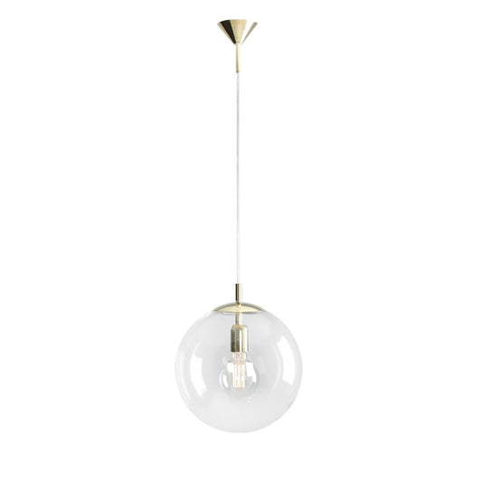 Lustra transparenta/aurie din sticla Globus Gold Aldex
