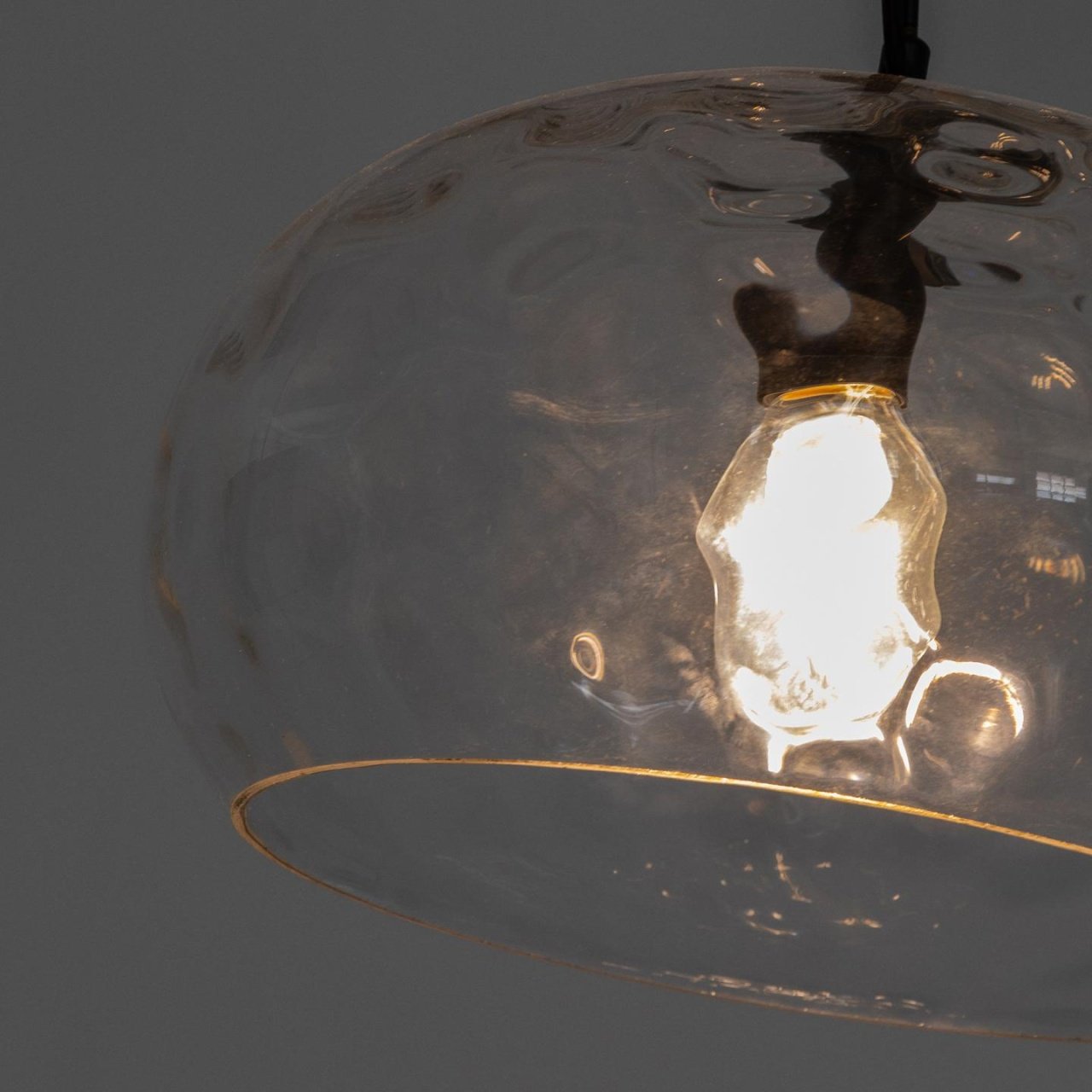 Lustra transparenta din sticla Balma Kave Home
