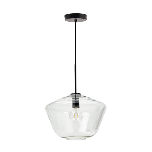 Lustra transparenta/neagra din metal Mao Kave Home