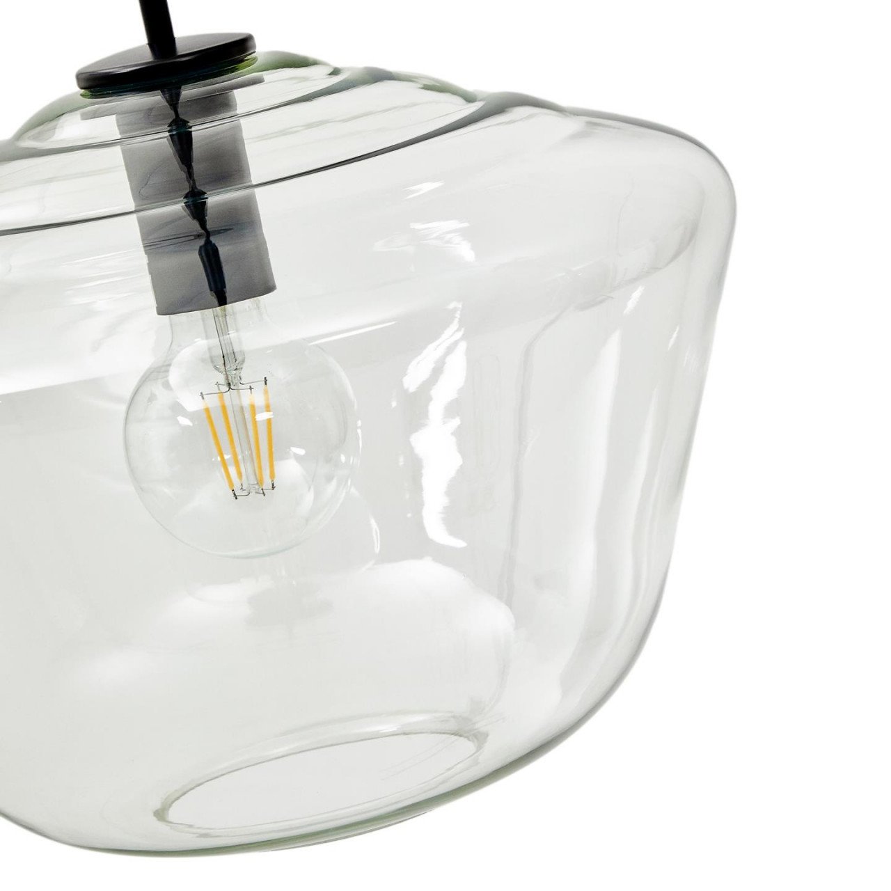 Lustra transparenta/neagra din metal Mao Kave Home