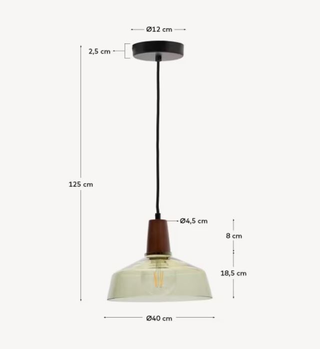 Lustra verde din metal Silex Kave Home