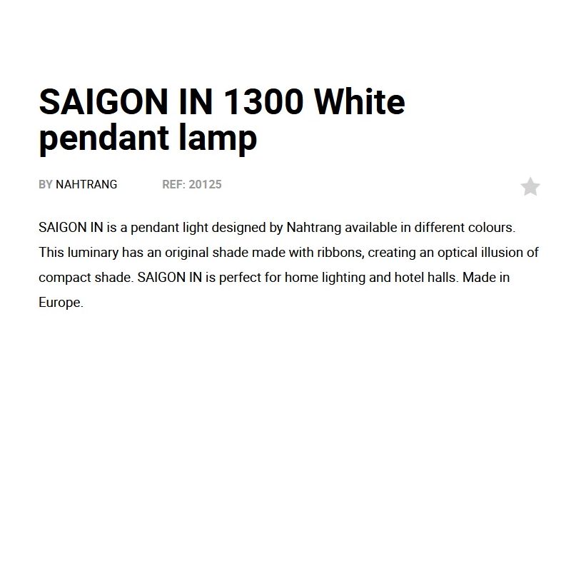 Lustra XXL suspendata design decorativ SAIGON IN ø130cm White