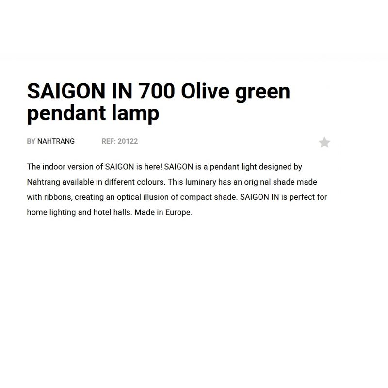 Lustra XXL suspendata design decorativ SAIGON IN ø70cm green