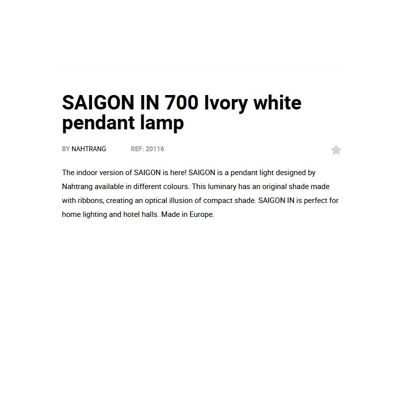 Lustra XXL suspendata design decorativ SAIGON IN ø70cm Ivory white