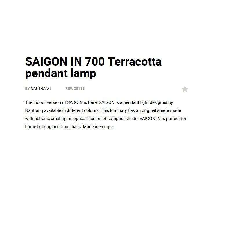 Lustra XXL suspendata design decorativ SAIGON IN ø70cm Terracotta