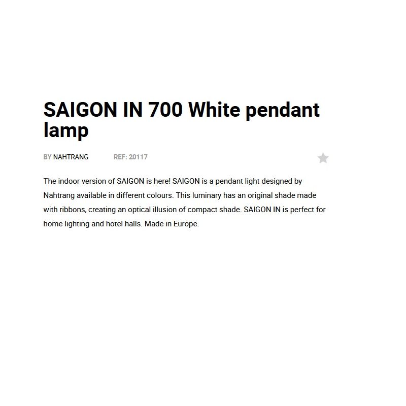 Lustra XXL suspendata design decorativ SAIGON IN ø70cm White