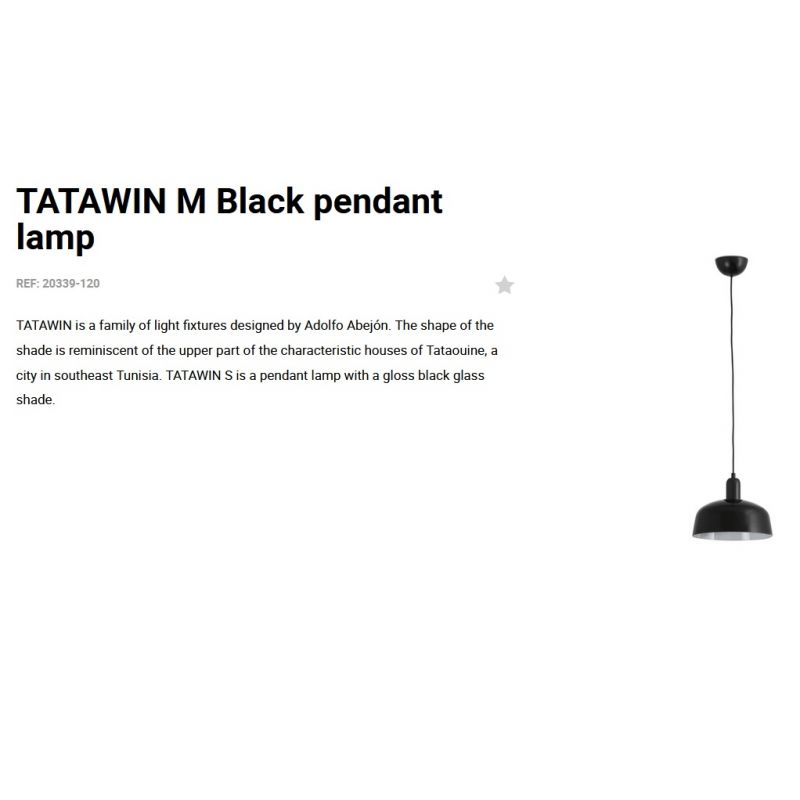 Lustra/Pendul design modern TATAWIN negru