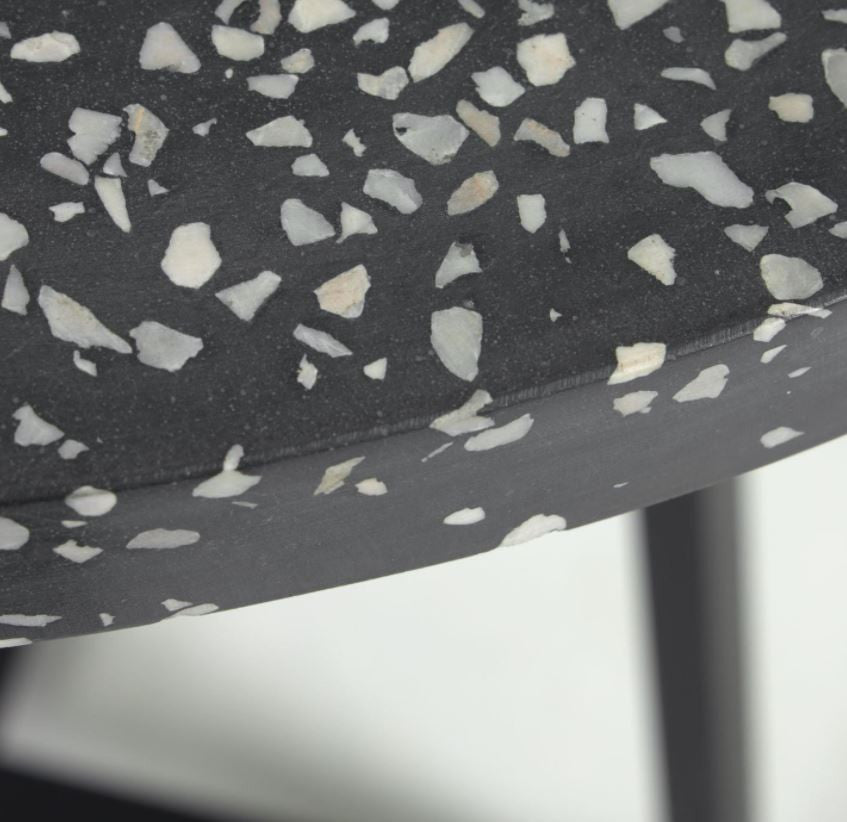 Masa bistro neagra din ciment 70 cm Tella Kave Home