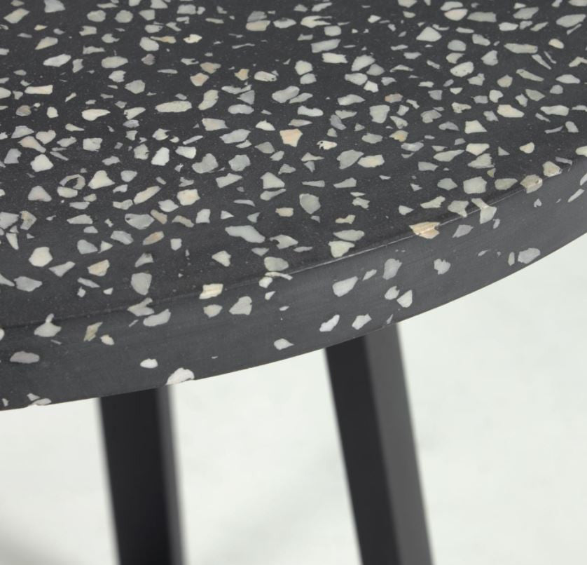 Masa bistro neagra din ciment 70 cm Tella Kave Home